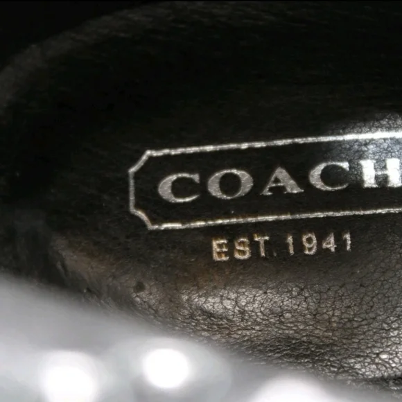 Coach Carol 7.5 Suede Lace Up High Heeled Lugg Soles Moto Ankle Boots - Picture 9 of 11